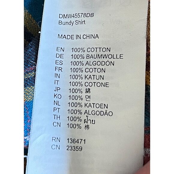 Deus Ex Machina Brown Blue Check Button Up Shirt Top Mens Size Small - Picture 5 of 10